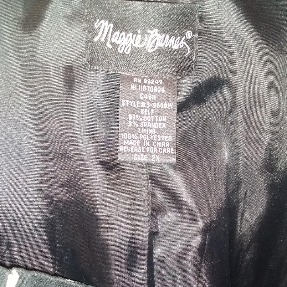 🧥Maggie Barnes Boss/Cocktail 3/4 Sleeve Jacket/Bl - Picture 3 of 5